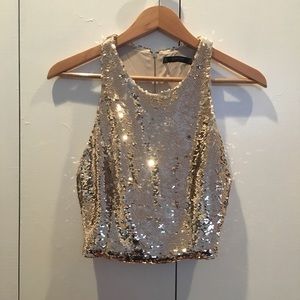 Sequin Sleeveless Top